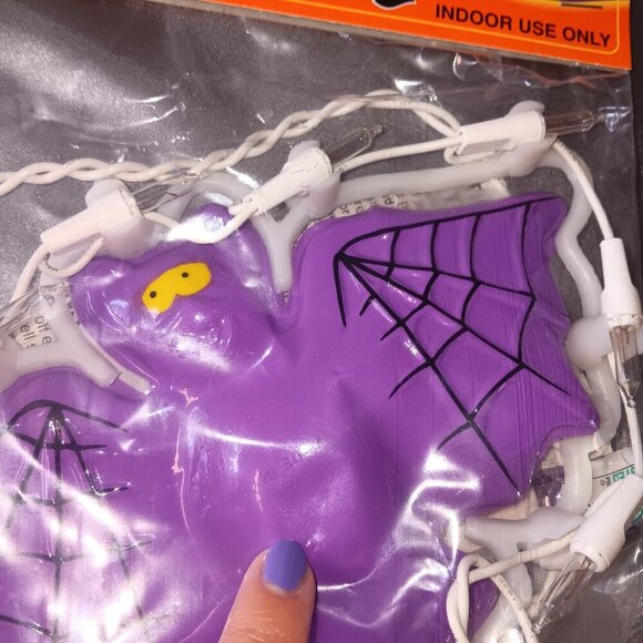 VTG Halloween Lot Light-up Sculpture Set of 3 Bat Ghost Indoor String Lights 90s - Picture 3 of 9